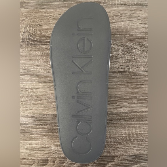 🏷️ Calvin Klein Men’s Anshu Slide Sandals–Light Grey–Size 12–Brand New in Box - Picture 8 of 10